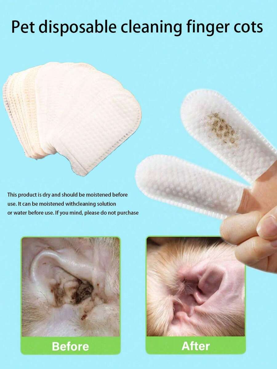 1/25/50/100/200 Pet Ear Cleaning Wipes, Suitable For Cats, Dogs, And Other Pets, Portable, Easy To Clean, Keeps Pets Clean,Shirts Will Be Dispatched Randomly.