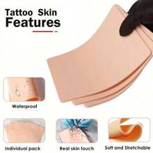 Tattoo Practice Skin, Double-Sided Large Blank Tattoo Practice Simulation Skin, Suitable For Permanent Makeup - Multicolor - View 3
