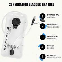中性跑步補水背心，含 2L 水囊與 500ML 水瓶，補水背包，水背包，跑步補水背心背包，透氣跑步背包，水瓶收納越野跑背包，適用於馬拉松、徒步、騎行 - 背包+2L水袋+500ML水杯 - 查看 2