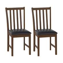[Free Shipping] Wooden Dining Chair Set Of 2 With Rubber Wood Frame And Padded Seat-Brown-XY478989 - FXCHIGAQ4GI2E1 - View 3