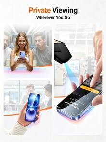 MIGAE 3入裝隱私螢幕保護貼，適用於 iPhone 16 Pro Max / 16 Pro / 16 / 16 Plus，2.5D 鋼化玻璃，防刮防污，易於安裝，亦適用於 iPhone 17 Pro Max、17 Pro、17 Air、16、15 Pro Max、15、15 Pro、14 Pro Max、14、13、12 與 11，手機螢幕保護貼，手機配件，相容手機殼 - 黑色 - 查看 3