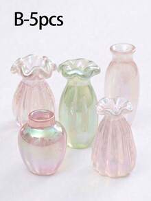 5/10pcs Mini Vase Set, Mini Flower Arrangement Vases, Micro Landscape Decoration Accessories, DIY Decorative Props For Shooting Scenes, DIY Miniature House Furniture Models, Miniature Scene Shooting Props - A - View 11