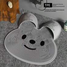 1pc Bear Foot Scrubbing Massage Mat, Bathroom Bath Foot Scrubber Mat, Stress Relief Foot Massage Brush - Multicolor - View 6