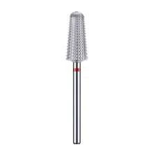 5 en 1 Broca de carburo de tungsteno para uñas con rotación dual Volcán/Tornado Cortadores de fresado para eliminación rápida de acrílico y gel duro Herramientas de manicura - Plateado - Ver 6