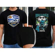 Ronald.The Design For Uruguay By A.Lauho2026New Year Fans T Shirt - 黑色 - 查看 1