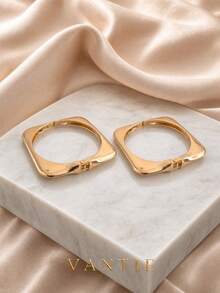 Bracelete Quadrado Fino - Dourado - Visão 12