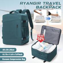 Ryanair 登機包 40x25x20cm 航空公司認可尺寸 旅行後背包 手提包/登機包/短途旅行背包，輕量通勤後背包，時尚學生後背包 筆電包，短途商務旅行行李包，中性純色，旅行/行李箱/航空公司認可後背包，筆電後背包，中性禮物。新舊版本隨機發貨，注意：此連結包含單個後背包和後背包套裝，請務必選擇您想要購買的款式 - 米色 - 查看 9