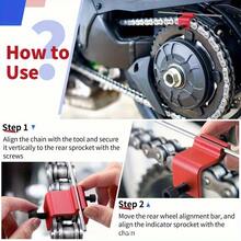 Motorcycle Chain Alignment Tool - Universal Chain Adjuster For Precise Alignment, Durable Aluminum Alloy, Fits Most Bike Sprockets (Quick & Easy Installation)2pcs - Orthopedic Tools - View 5