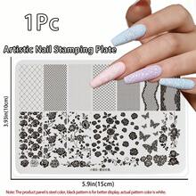 Printed Steel Plate Collection With Mesh, Lace, Multi-Cluster Rose And Butterfly Composite Patterns, One Plate Contains Dozens Of Vintage Exquisite Designs, Quickly Transfer Delicate Patterns With Stamp And Scraper, Eliminating The Long Process Of Hand-Drawing And Carving. Etched Lines With Moderate Depth, Even And Smooth Glue Pickup - Multicolor - View 6