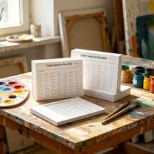 Blank White Card For Art, Watercolor And Paint Mixing Tracking, White Paper Color Chart For Artists And Students - A - View 7
