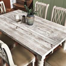 1 Roll White Distressed Wood Grain Contact Paper, Peel And Stick Waterproof Removable Vinyl Wallpaper For Kitchen Cabinet Countertop Drawer Lining, Home Renovation Decor - Gray-brown - View 5