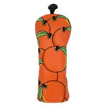 Creative Full-Print Orange Embroidered Golf Club Headcover, Vibrant Fruit Style Design, Lively Energetic Golf Accessory - Orange - View 11