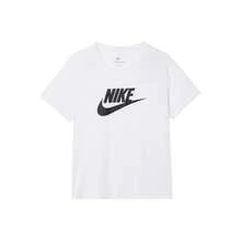 Nike Sportswear Essentials Logo Print Crew Neck Breathable Short-Sleeve T-Shirt, Women's, White - White - View 9