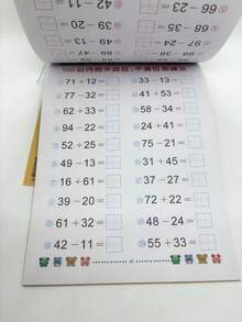 Preschool To Elementary Math Addition And Subtraction Training Workbook: Practice With Numbers Up To 10/20/50/100 - Multicolor - View 4