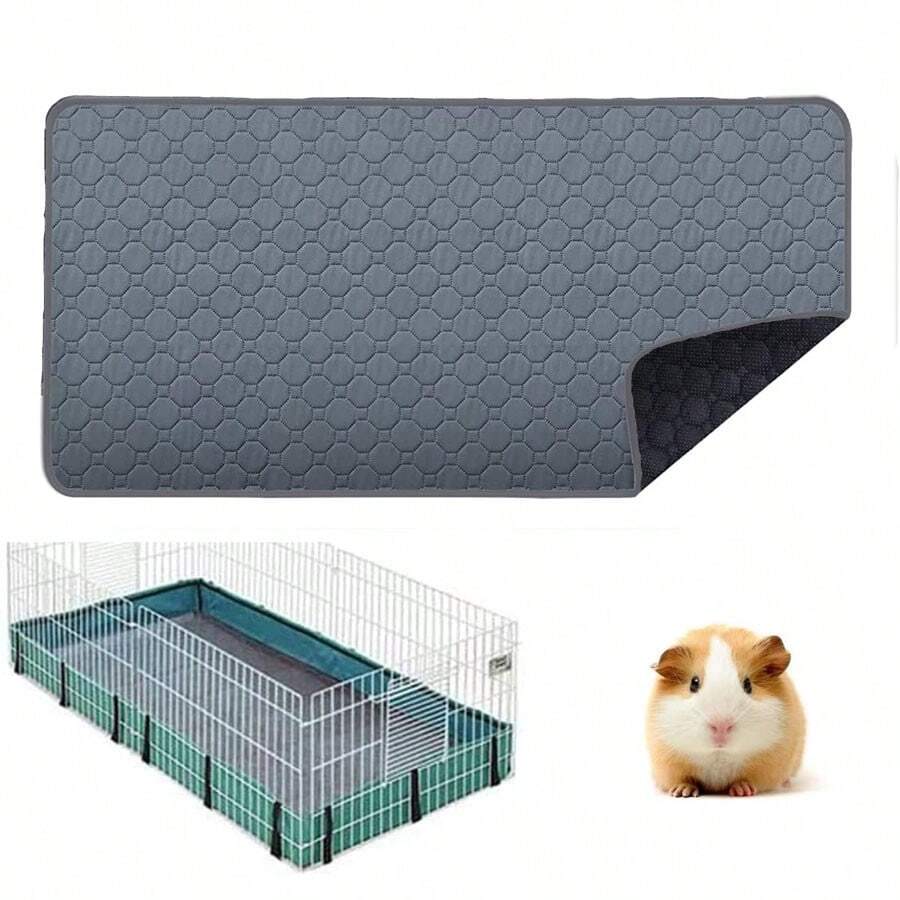 Waterproof Guinea Pig Bedding, Washable Guinea Pig Cage Liner, Reusable Hamster Mat, Machine Washable Non-Slip Pee Pad, Easy To Wash, Easy To Care, Easy To Clean, Suitable For Cages, Super Absorbent Guinea Pig Mat, Suitable For Small Animals Hamster Rabbit Squirrel