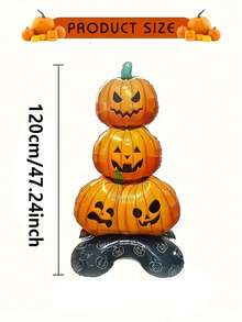 1/2 Stück stehende Halloween-Kürbis-Folienballons, perfekt für Halloween-Hausparty, Halloween-Party-Dekoration, Outdoor- und Gartendekoration, Gemeinschaftsveranstaltungen und andere Feiertagsfeiern - Übersicht 6