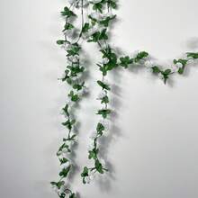 3pcs Extra Long Artificial Rose Vine - Realistic Plastic Leaves And Roses, Hanging Decor For Weddings, Anniversaries, Home Fireplace And Dining Table Centerpieces, Maintenance-Free, Holiday Tabletop Decoration - White - View 9