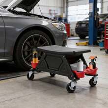 YUNRUX Workshop Stool 150 Kg, Workshop Rolling Seat, Mobile Work Stool With Wheels - A - View 10