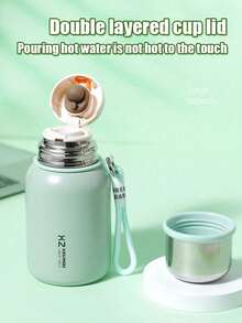 1pc Stainless Steel Vacuum Insulated Sports Water Bottle, Leak-Proof Portable, Suitable For Cold And Hot Drinks, Outdoor Camping Hiking Fitness Travel Driving, Back To School Supplies, Reusable Insulated Cup , Student Cup, Travel Cup - Multicolor - View 4
