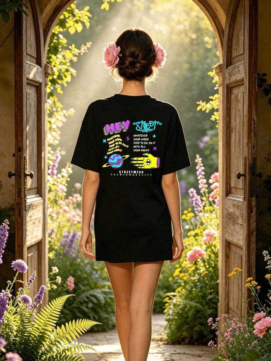 Women T-Shirts - Black - View 1