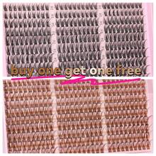[Lowest Price In 30 Days]600pcs C-Curl Fluffy Black Colored Lightweight Cluster False Eyelashes, Thick & Voluminous Individual Lashes, Natural Black Makeup, Soft & Comfortable, Suitable Eyelash Extension At Home, Eyelash Clusters - F-CC 捲髮飄逸+C-C 捲髮棕色 - 查看 2