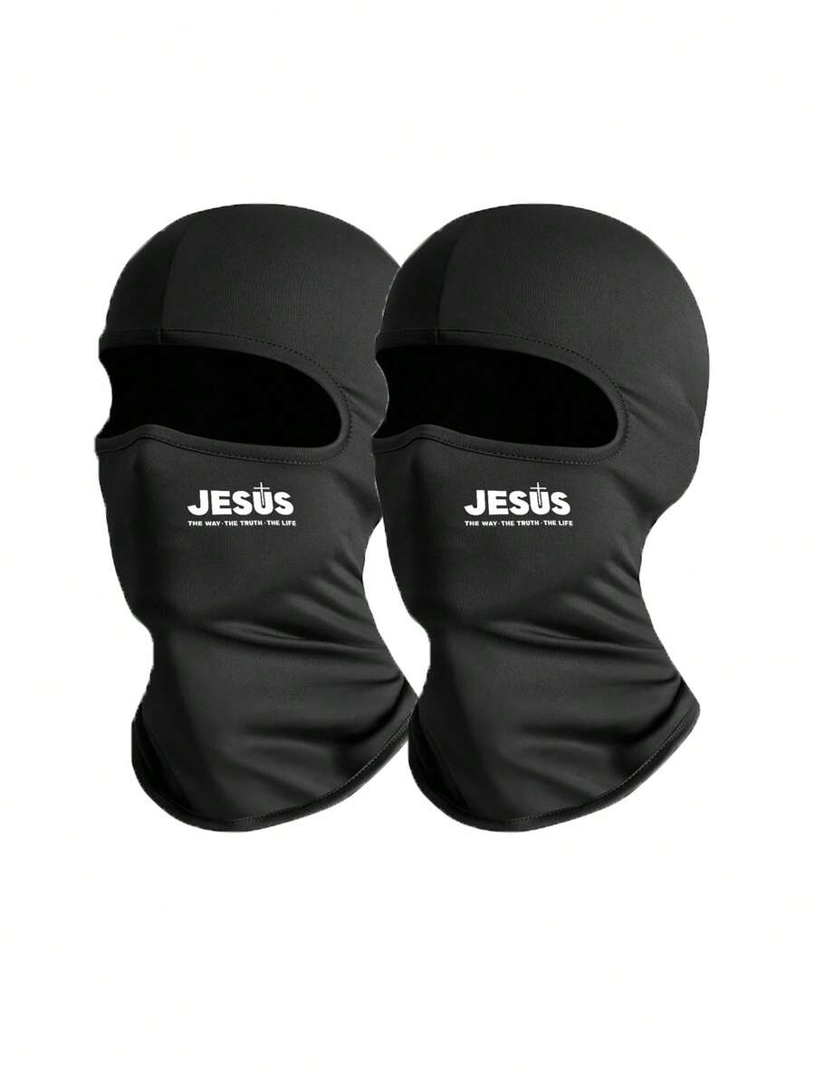 1/2 Unisex Printed Decorative Balaclava Head Mask, Suitable For All Seasons Outdoor Travel, Cycling, Hiking, Fishing - Style 4 - View 1