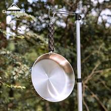 CAMPINGMOON Outdoor Camping Deep Frying Pan Three-Layer Steel Portable Detachable Handle Suitable For Frying And Boiling CC-23 - Silver - View 9