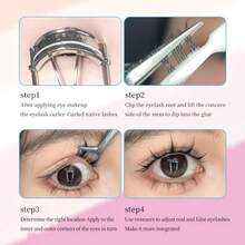 LIMEIKAI Wispy Natural Cat‑Eye Manga Style Lash Clusters, C‑Curl Mixed Lengths, Dense Reusable Segmented Individual False Eyelashes, Beginner‑Friendly For Home DIY, For Prom, Daily & Party Manga Big‑Eye Makeup Looks - D - View 10