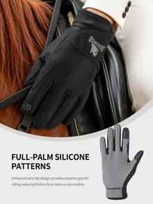 GOUNOD 1 Pair Full Finger Unisex Equestrian Gloves, Comfortable In Riding Exercise, Suitable For Riding, Cycling, Gardening And Other Outdoor Activities, All Seasons. - Multicolor - View 3