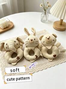 1pc Unisex Baby Rattle Toy With Crinkle Paper And Bell, Suitable For Newborn Grasping Training, Newborn Gift - 彩色 - 查看 4