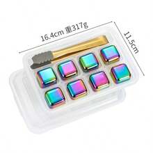 8/6/4/2pcs Stainless Steel Ice Cube Set, Reusable Ice Stones, Quick Cooling, Suitable For Back To School - View 25