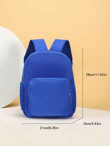 1 pieza Mochila de nailon de unicolor de moda, diseño estilo universitario, multifuncional y regalo perfecto para adolescentes - multicolor - Ver 12
