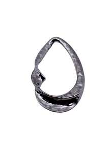 1 buah liontin berbentuk tetesan air mata berlubang besar berukuran 68x43mm untuk pembuatan perhiasan DIY, kalung, gantungan kunci, rantai ponsel, dan aksesoris pembuatan gelang. - Liontin berbentuk tetesan air mata yang dipelintir dan berongga - View 5