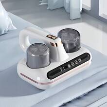 床墊吸塵器,雙杯設計,手持式床用吸塵器,12000PA吸力,專為清除床上用品和沙發上的塵蟎設計,配備LED顯示屏和3種清潔模式 - 彩色 - 查看 9