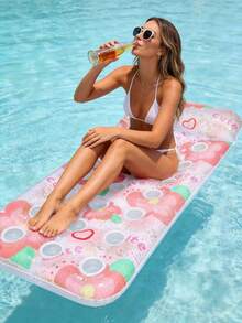 Inflatable Floating Bed Swim Ring Water Leisure Bed Swimming Air Mattress Pool Sleeping Bed Beach Lounge Chair - A - View 2