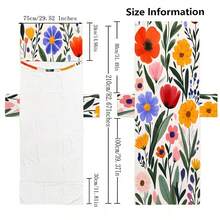 1pc Bohemian Style Floral Microfiber Beach Chair Cover With Pocket, Lightweight And Breathable, Ideal For Travel And Beach Vacation, Poolside Essential | Summer Edition Cover | Portable Beach Cover, Beach Towel - Multicolor - View 4