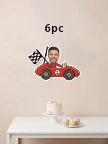 6/12/18pcs Custom Race Car Driver Photo Banner,Personalized Racing Photo Garland, Race Car Driver Banner For Backyard Race Parties - Multicolor - View 14