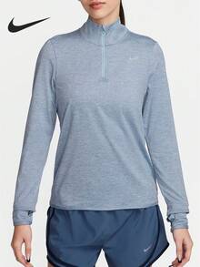 Nike Authentic New Season Women's Running Sports Half-Zip Long Sleeve T-Shirt FB4317-440 - FB4317-440 - View 2