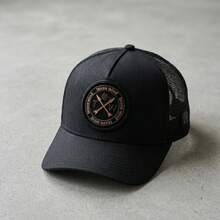 Texas Wind Country Trucker Cap With Curved Brim And Mesh Detail - 赭石 - 查看 3