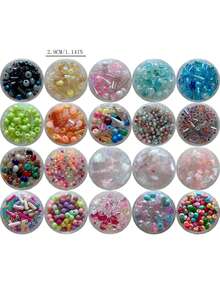 1 Bottle Mini Nail Art Seed Beads With Holes, Colorful Micro Beads, Simple Versatile All-Match Accessories Nail Charms - 彩色 - 查看 10