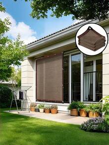 1 Sunshade Cloth, Dense Light-Blocking And Heat-Insulating Net, Sunshade Cloth, For Balcony, Courtyard, RV Camping To Prevent Sun And Snow, Brown (Without Pole) - Brown - View 2