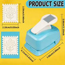 Rectangular Stamp Hole Punch Cutter Tool, 1 Inch/25mm, Portable DIY For Paper Crafts, Card Making, Scrapbooking, Journaling, Student Use - 1 Inch 25mm Rectangular Stamp Puncher - View 8
