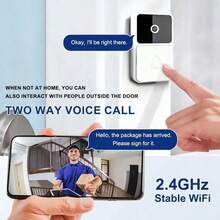 Smart Wireless Video Doorbell Camera, Outdoor Home Security Doorbell, Supports Two-Way Audio, Infrared Night Vision And Remote Phone Monitoring, Built-In 400mAh Battery - View 4