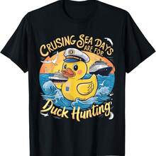 Cruising Sea Days Are For Duck Hunting, Cool Cruise Trip T-Shirt - Black - View 9