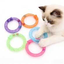 6/3/1件装宠物猫咪软管玩具，带铃铛，猫咪蝴蝶结玩具，缓解宠物无聊自娱自乐玩具 - 隨機顏色 - 查看 9
