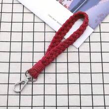1pc Fashion Creative Handmade Knitted Yarn Rope Keychain, Gradient Braided Rope Portable Bag Accessory, Girls Daily Decoration Small Gift Party Pendant - Multicolor - View 15