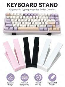 6pcs Universal Ergonomic Keyboard Stand Anti-Slip Desktop Stand,Suitable For Office And Gaming,Adjustable,Comfortable Typing Support,Multiple Colors Available - Multicolor - View 4
