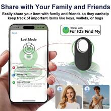 RSH Mini Wireless Tracker Compatible With AirTag, Precise Positioning Tracker, Long Battery Life, Pet, Wallet, Backpack, Key, Luggage Item Finder, Advanced Anti-Loss Locator For IOS Devices - Easy To Use Find My APP, Anti-Loss Reminder And Precise Location Sharing - Multicolor - View 8