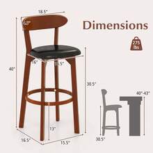 [Free Shipping] Set Of 2 29 Inch Modern Armless Upholstered Cushioned Seat Island Dining Chairs For Kitchen-XY500455 - FXCOYZUCJ2QWB1 - View 5