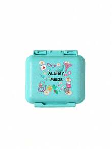 Mini 6-Compartment Portable Pill Box, Medicine Storage Box, Travel Pill Box, Printed With "My Pill Box" And Pill Pattern, 6-Compartment Small Pill Box, Sealed Pill Packaging Storage Box, 6-Day Weekly Pill Storage Box, Travel Essential Pill Box, Daily Vitamin Pill Box, Pocket Pill Storage Box, Exquisite Storage Box, Home Essential, Travel Essential - Multicolor - View 15